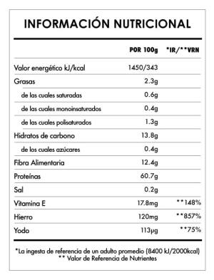 clorela comprimidos tabela nutricional