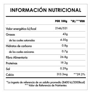 mix omega 250g tabela nutricional